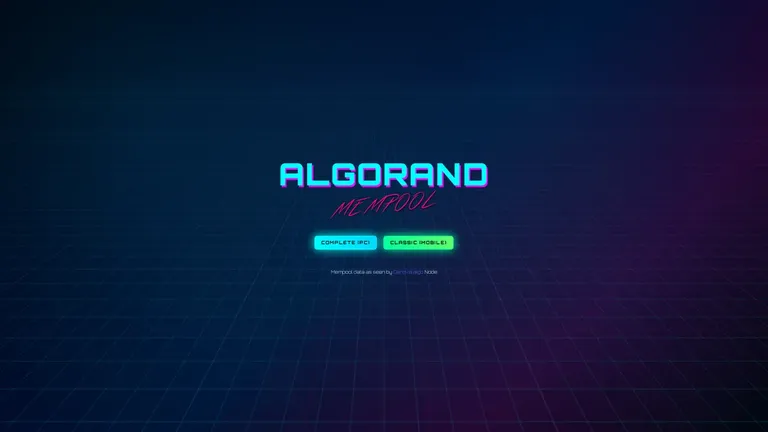 Derova.algo's dashboard tracks one Algorand node's pending pool and the next state proof